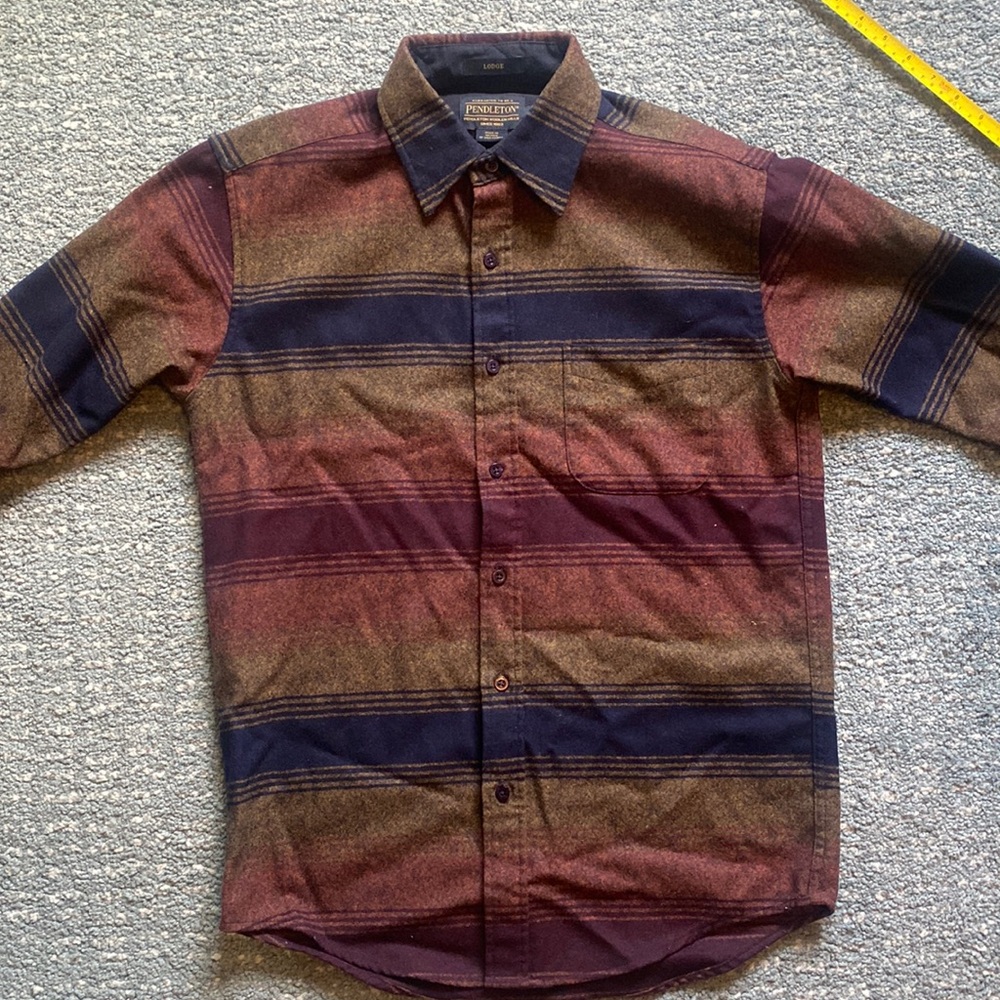 Pendleton Lodge Wool Shirt - Grand Canyon Stripe - Size Small